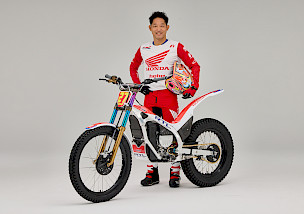 Team HRC tritt mit dem Trial-Bike RTL ELECTRIC an,der ehemalige Trial-Weltmeister Takahisa Fujinami fungiert als Entwicklungsfahrer