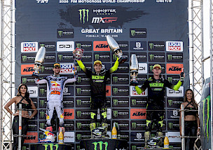 Simon Längenfelder mit Platz zwei beim MXGP von Großbritannien erneut auf dem Podium